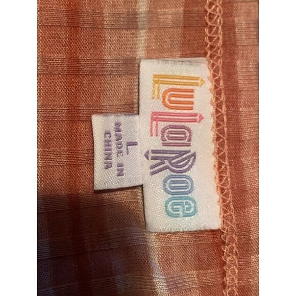 LuLaRoe Womens Carley Dress Size L Orange - Picture 16 of 16
